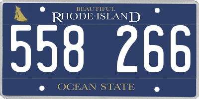 RI license plate 558266