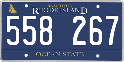 RI license plate 558267