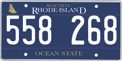 RI license plate 558268