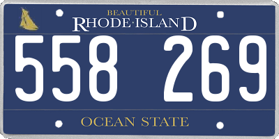 RI license plate 558269
