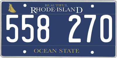 RI license plate 558270