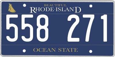 RI license plate 558271