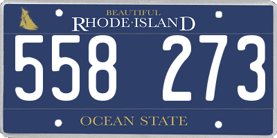 RI license plate 558273