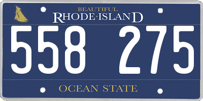 RI license plate 558275
