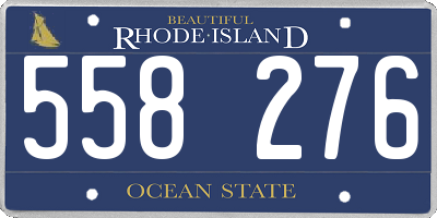 RI license plate 558276