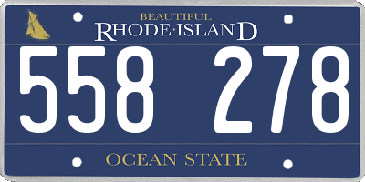 RI license plate 558278