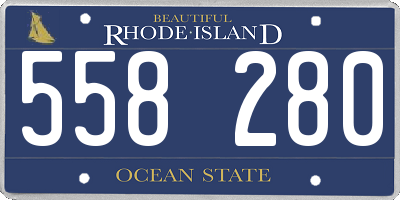 RI license plate 558280