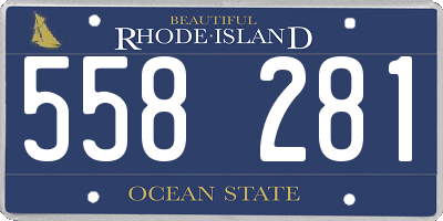 RI license plate 558281