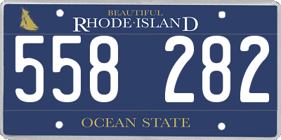 RI license plate 558282