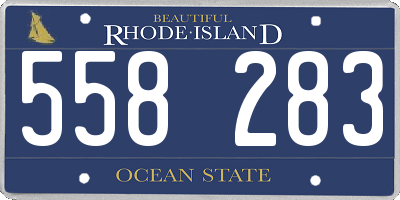 RI license plate 558283