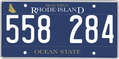 RI license plate 558284