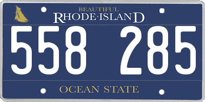 RI license plate 558285