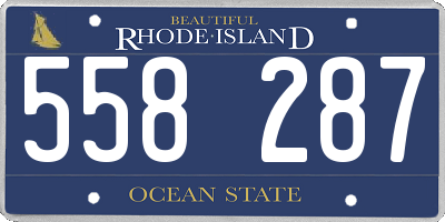 RI license plate 558287
