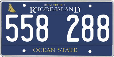 RI license plate 558288