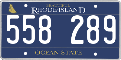 RI license plate 558289