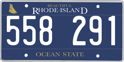 RI license plate 558291