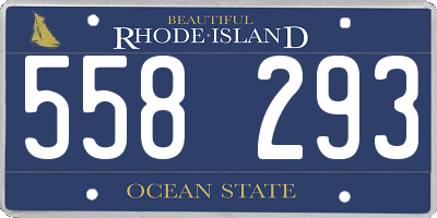 RI license plate 558293