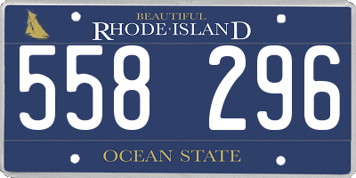 RI license plate 558296