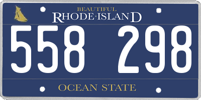 RI license plate 558298