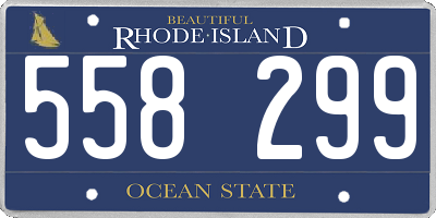 RI license plate 558299