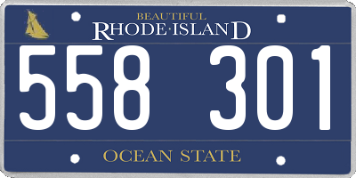 RI license plate 558301