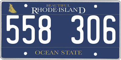 RI license plate 558306