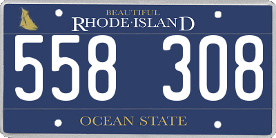 RI license plate 558308