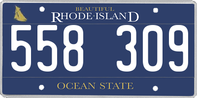 RI license plate 558309