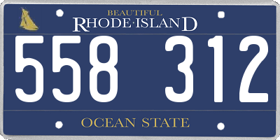 RI license plate 558312
