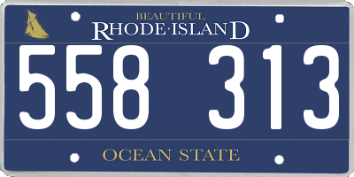 RI license plate 558313