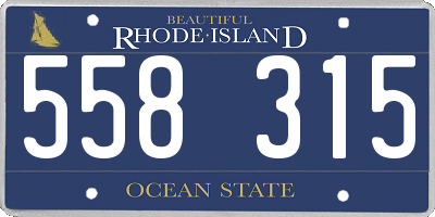 RI license plate 558315