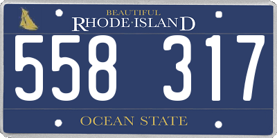 RI license plate 558317