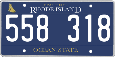 RI license plate 558318