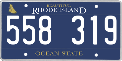 RI license plate 558319