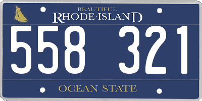 RI license plate 558321