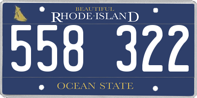 RI license plate 558322