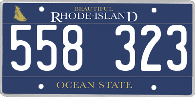 RI license plate 558323