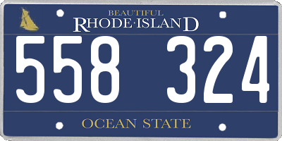 RI license plate 558324