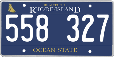 RI license plate 558327