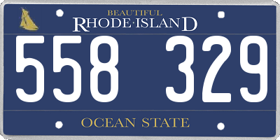 RI license plate 558329
