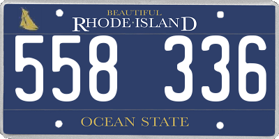 RI license plate 558336