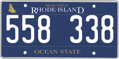RI license plate 558338
