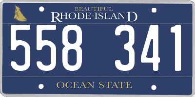 RI license plate 558341