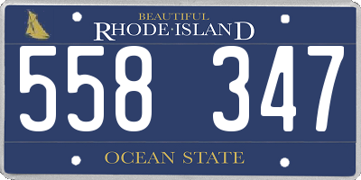 RI license plate 558347