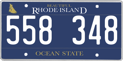 RI license plate 558348
