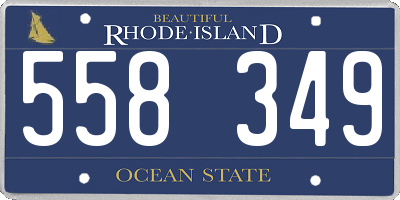 RI license plate 558349