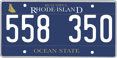 RI license plate 558350