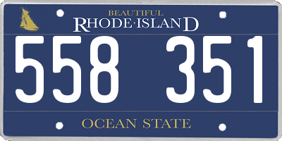 RI license plate 558351