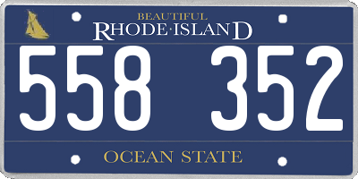 RI license plate 558352