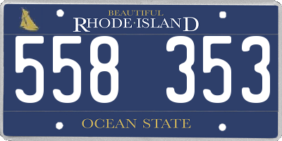 RI license plate 558353